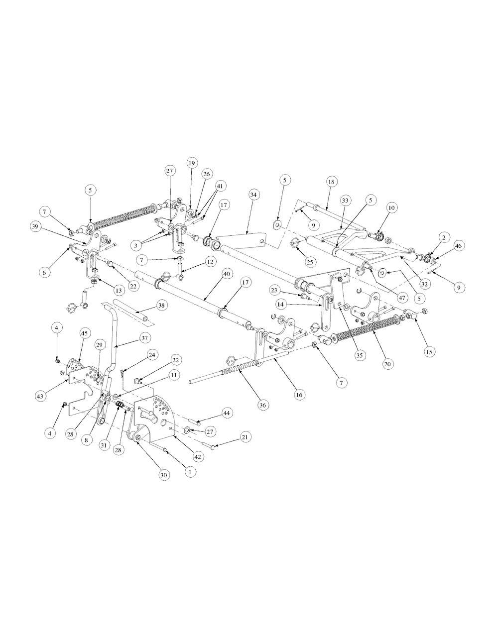 Lift Assembly Diagram and Parts List for M60-KW ROPS-53BH5D8X750-25HP-OHV Cub Cadet Lawn Tractor